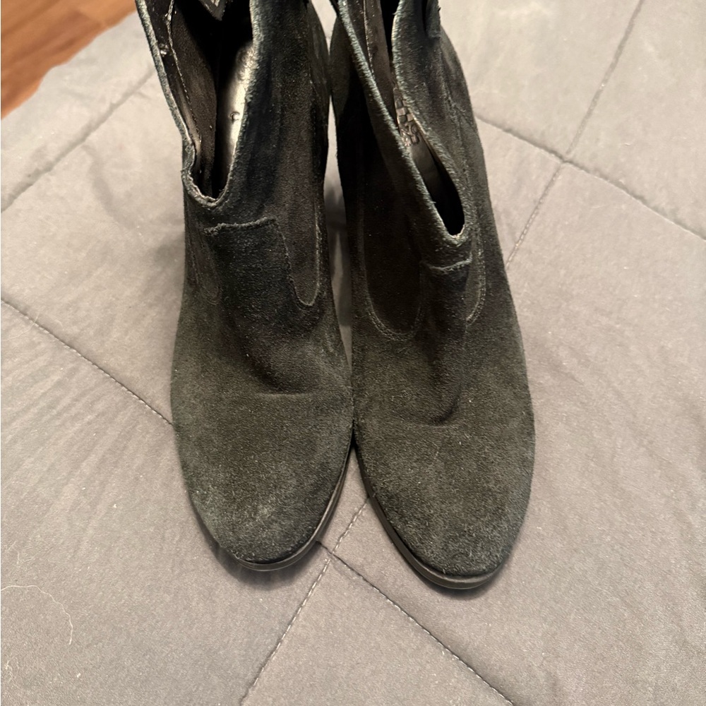 Vince Camuto Black Suede Ankle Booties